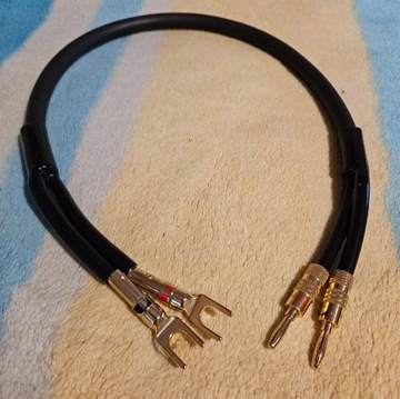 Kabel głośnikowy Klotz 2x4mm 0,5m banan-widełki