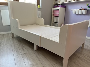 łóżko IKEA dla dzieci regulowane białe Busunge