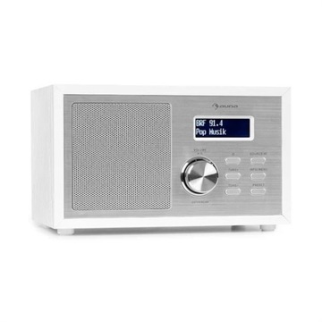 Radio Wielofunkcyjne Zdalne Białe Bluetooth Lcd