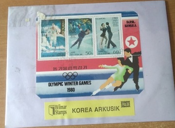 Znaczki z Zimowej Olimpiady w Korei 1980 rok 