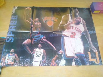 Duży plakat Latrell Sprewell I Larry Johnson. NYC