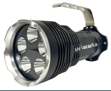 Latarka LED 30w UV bursztyn + 4x ogniwa 18650