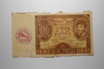 Stary banknot polski 100 złotych rzadki