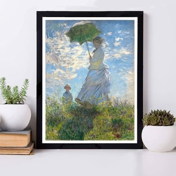5D DIY Haft diamentowy Monet, Dama z parasolką
