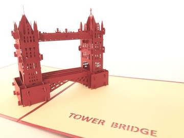 Kartki 3D pop up Tower Bridge - Londyn Anglia UK