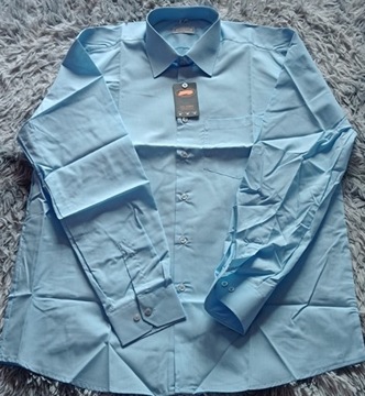 Marex Łódź, niebieska koszula długi rękaw, XL