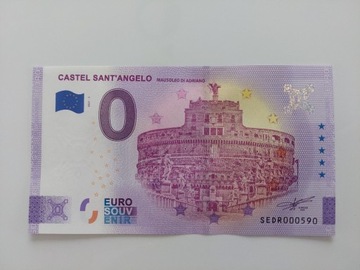 Banknot 0 Euro  Zamek SANT'ANGELOMAUSOLEO DI ADRIA