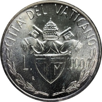 Watykan 1000 lire 1982, Ag KM#167