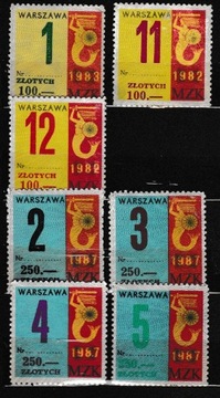 PRL bilety miesięczne MZK 1982, 1983 i 1987