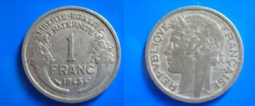 Francja 1 franc frank 1948
