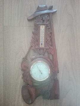 stary barometr termometr niemiecki myśliwski