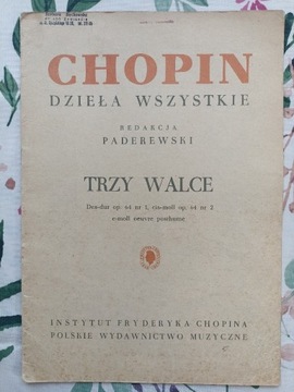 CHOPIN TRZY WALCE red. Paderewski