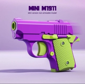 Mini pistolet zabawkowy strzelanie.