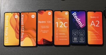 Zestaw 6 atrap telefonów Xiaomi