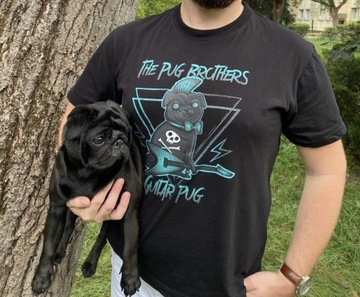 Koszulka z mopsem - Guitar Pug