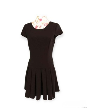 Tiffi czarna mini sukienka rozkloszowana L