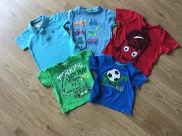 5x t-shirt Bluzka z krótkim rękawem, rozmiar 92.