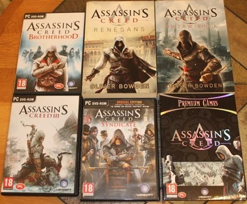 Assassin's Creed : 5 x gra PC + 2 książki