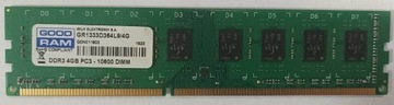 Pamięć RAM GOODRAM 4GB 1333MHz GR1333D364L9/4G