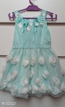 Cool club miętowa sukienka balowa róże 98