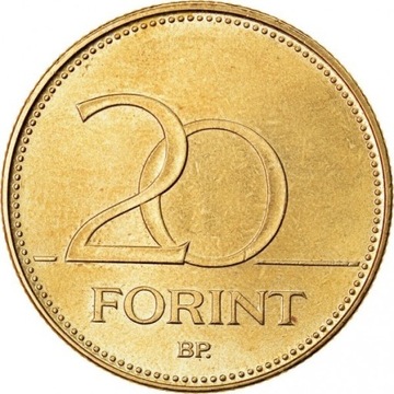 Moneta 20 Forint Węgry 1993