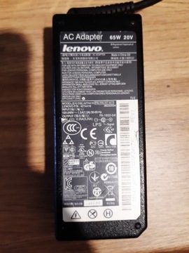 Zasilacz ładowarka lenovo 65w  20v