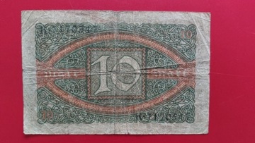 Banknot 10 mark Niemcy 1920 r.