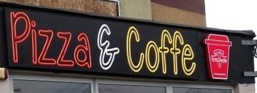 Reklama NEON LED - PIZZA AND COFFEE