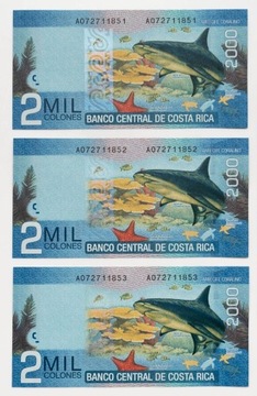 Banknot 2000 Colon Kostaryka 2015  UNC