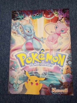 Duży Plakat z Pokemon Film Pierwszy