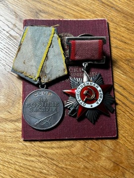 Zestaw Order OWW (otrzymane w bitwie) + Medal za bojowe zaslugi