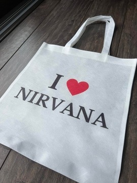 Torba tote bag I love Nirvana serce heart