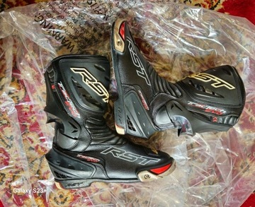 Buty RST 42 motocyklowe Tractech Evo skora czarne 