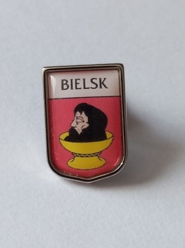 Herb gmina Bielsk przypinka pin odznaka wpinka