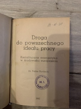 Droga powszechnego ideału pracy energetyka 1942 r