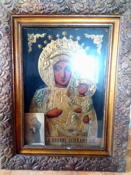 Stary obraz Matki Boskiej Czestochowskiej 