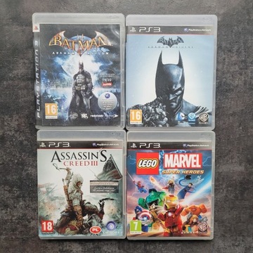 Batman, Assasin's Creed, Lego - Gry PS3 - Zestaw