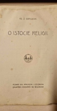 O istocie religii Cieplucha