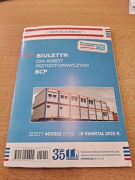 Sekocenbud BCP Ceny robót przygotowawczych 3/2022