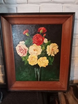 Obraz olejny na płótnie "Kwiaty"