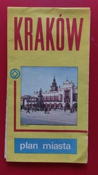 Kraków plan miasta mapa 1980 r.