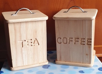 Bambusowe pudełka do kawy i herbaty 