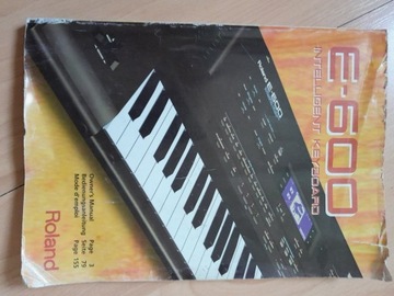 Instrukcja  keyboard Roland E-600