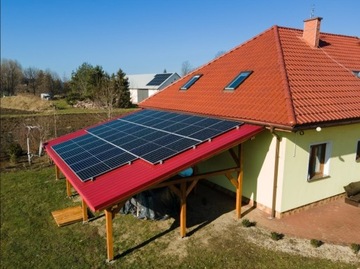 CARPORT dwustanowiskowy Fotowoltaika 9,9kW +montaż