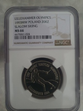 1993 20 000zł Igrzyska Lillehammer 1994 NGC MS66