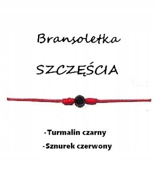 Delikatna Bransoletka Szczęścia TURMALIN czerwona