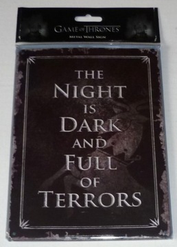 HBO GAME OF THRONES Metal Wall Sign
