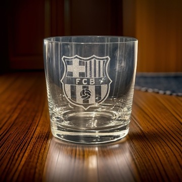 Szklanka do whisky duża410ml grawer FC Barcelona