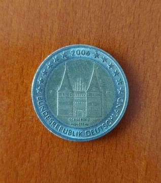 2 euro kolekcjonerska Niemcy Szlezwik-Holsztyn2006