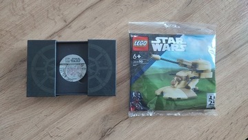 LEGO Star Wars 5008818 - Medal z bitwy o Yavin + Lego SW 30680 - AAT 